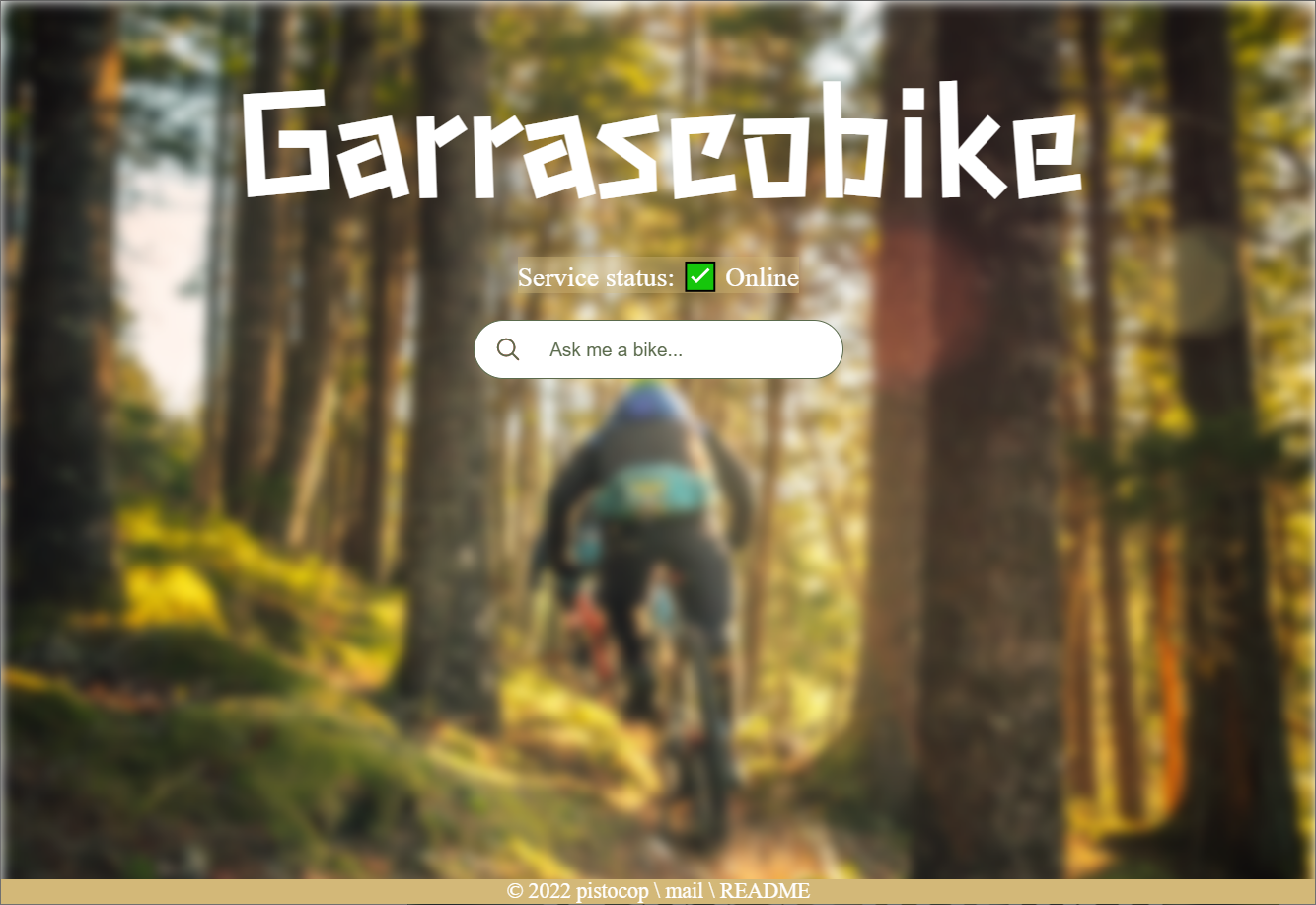 Garrascobike-fe main page